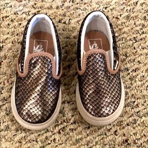 Black and Bronze Mermaid Vans